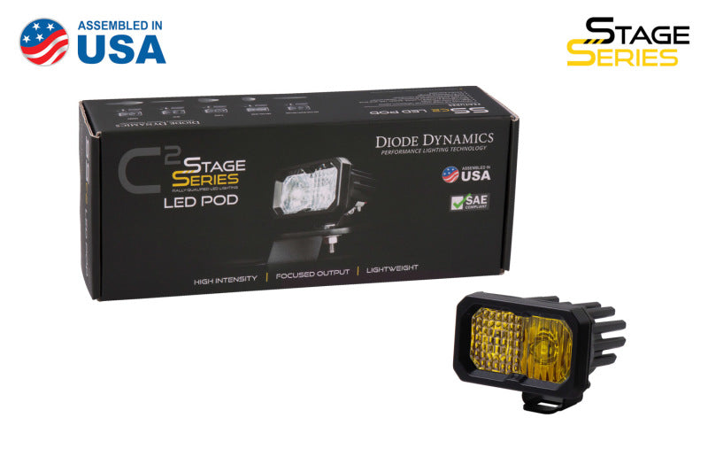 Diode Dynamics Stage Series 2 In LED Pod Pro - Yellow Spot Standard ABL Each