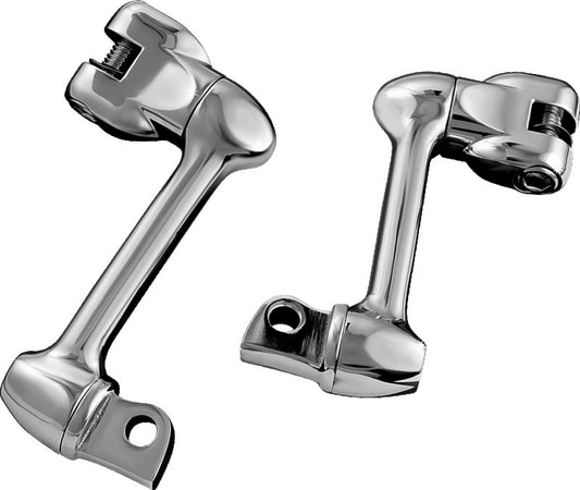 Kuryakyn 4in Adjustable Lockable Offsets With Male Mount Adapter Chrome