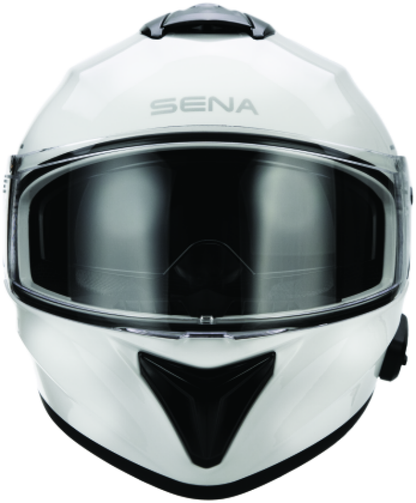 Sena Technologies Outforce Full Face Bluetooth Helmet Glossy White - Large