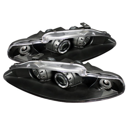 Spyder Mitsubishi Eclipse 95-96 Projector Headlights LED Halo Black High H1 Low H1 PRO-YD-ME95-HL-BK