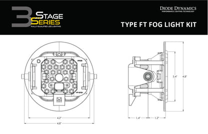 Diode Dynamics SS3 Max Type FT Kit ABL - White SAE Fog