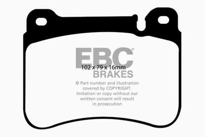 EBC 05-07 Mercedes-Benz C230 (W203) 2.5 Sport Sedan Greenstuff Front Brake Pads