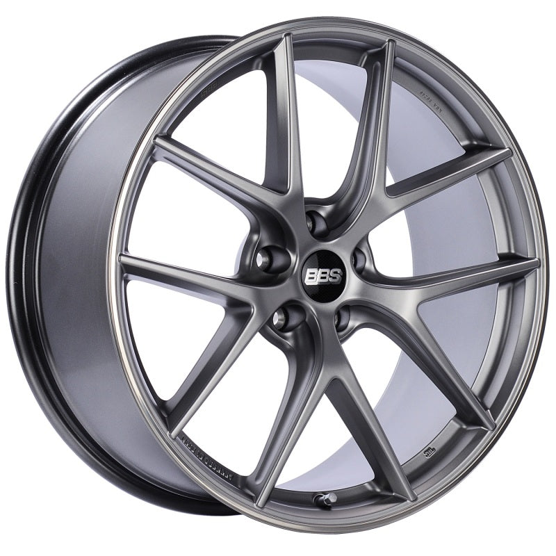 BBS CI-R 19x9 5x120 ET44 Platinum Satin Rim Protector Wheel -82mm PFS/Clip Required - Precision R