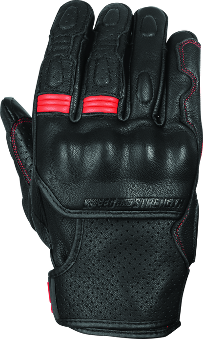 Speed and Strength Twist of Fate Leather Gloves Black/Red - Small