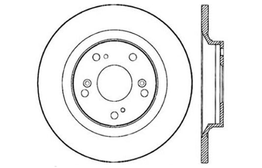 StopTech 00-09 S2000 Slotted & Drilled Right Rear Rotor