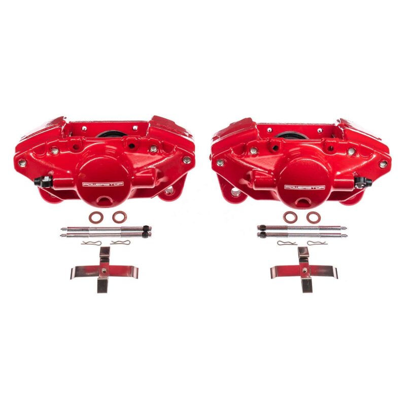 Power Stop 03-04 Infiniti G35 Rear Red Calipers - Pair