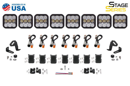 Diode Dynamics SS5 Sport Universal CrossLink 8-Pod Lightbar - White Combo