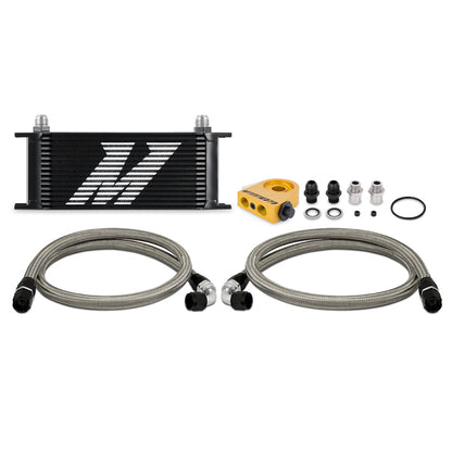 Mishimoto Universal Thermostatic Oil Cooler Kit 16-Row Black