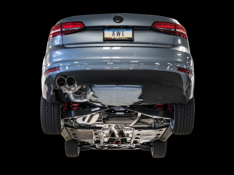 AWE Tuning 09-14 Volkswagen Jetta Mk6 1.4T Track Edition Exhaust - Chrome Silver Tips - Precision R