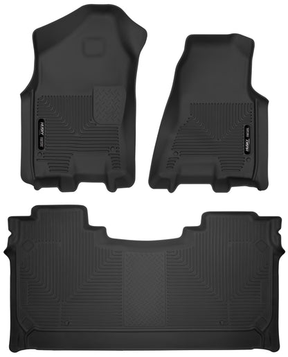 Husky Liners 19-22 Dodge Ram 1500 Crew Cab X-Act Contour Front & Second Seat Floor Liners - Black