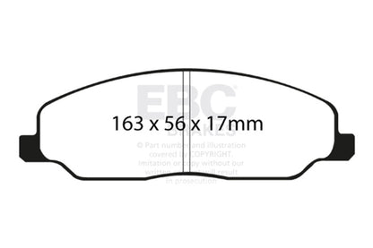 EBC 05-10 Ford Mustang 4.0 Ultimax2 Front Brake Pads