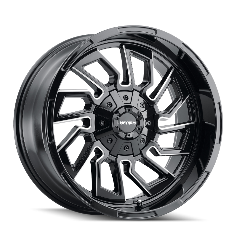 Mayhem 8111 Flywheel 20x9 / 8x165.1 BP / 0mm Offset / 125.2mm Hub Black w/ Milled Spokes Wheel