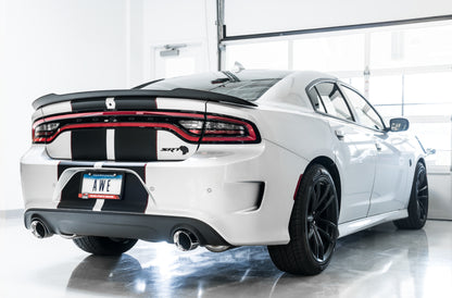 AWE Tuning 2015+ Dodge Charger 6.4L/6.2L SC Non-Resonated Touring Edition Exhaust - Silver Tips - Precision R