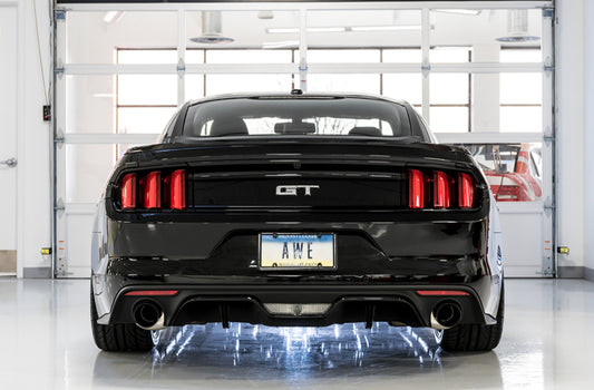 AWE Tuning S550 Mustang GT Cat-back Exhaust - Touring Edition (Diamond Black Tips) - Precision R