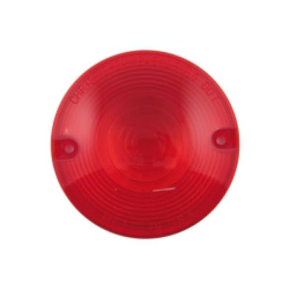 Letric Lighting Red Flat Lens Style Turn Signal Lenses 3In