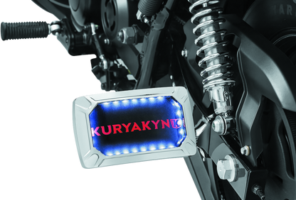 Kuryakyn Nova Curved Horizontal Mount Side License Plate Holder Chrome