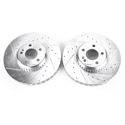 Power Stop 15-18 Mercedes-Benz C300 Front Evolution Drilled & Slotted Rotors - Pair