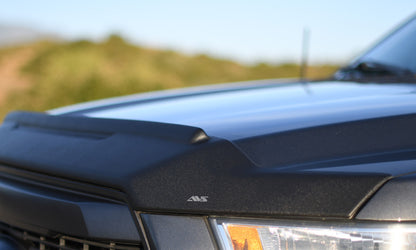 AVS 16-18 Nissan Titan XD Aeroskin II Textured Low Profile Hood Shield - Black