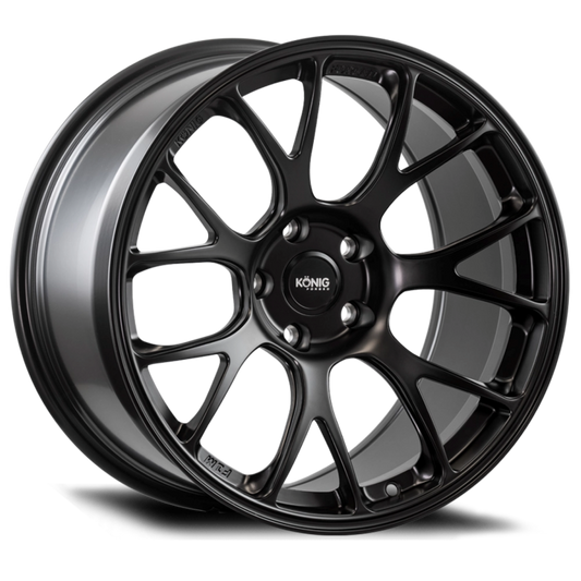 Konig Forged F1M 18X8.5 5X120 ET35 Satin Black Knurled Bead