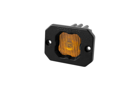 Diode Dynamics Stage Series C1 LED Pod - Yellow SAE Fog Flush ABL Each