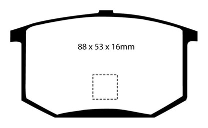 EBC 75-80 Lotus Esprit 2.0 Yellowstuff Rear Brake Pads