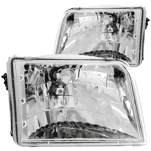 ANZO 1993-1997 Ford Ranger Crystal Headlights Chrome