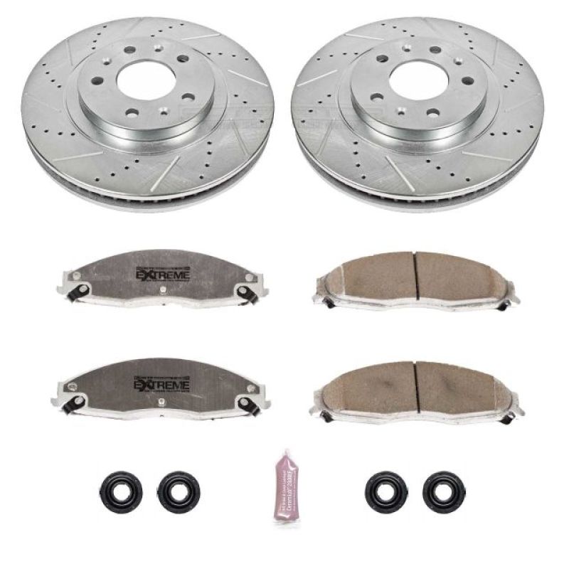 Power Stop 03-07 Cadillac CTS Front Z26 Street Warrior Brake Kit