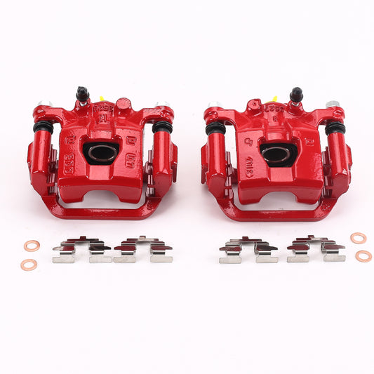 Power Stop 11-17 Nissan Juke Rear Red Calipers w/Brackets - Pair