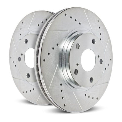 Power Stop 91-96 Dodge Stealth Rear Evolution Drilled & Slotted Rotors - Pair