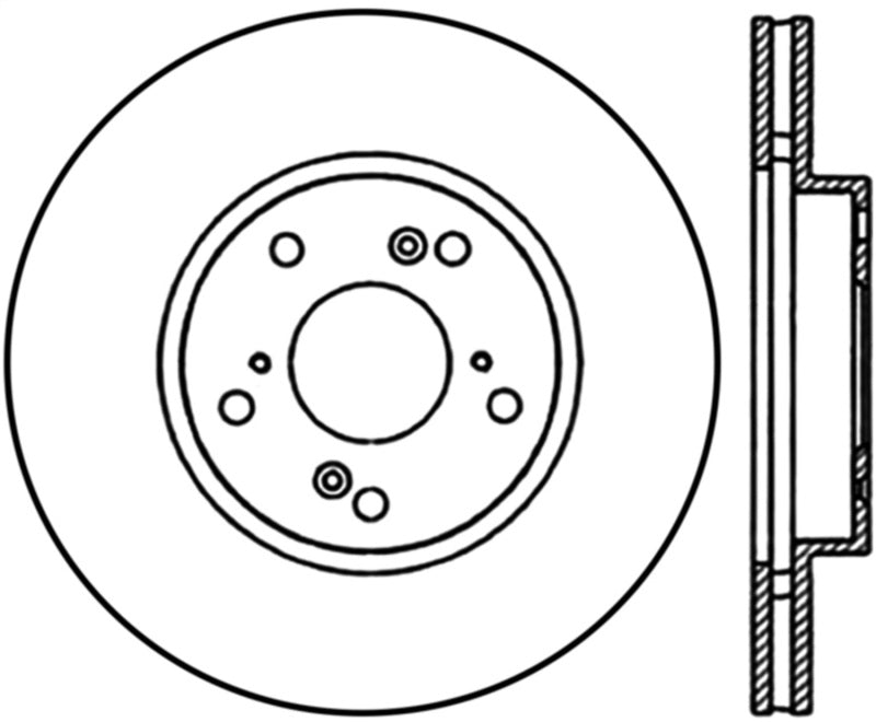 StopTech 06-08 Civic GX / 02-04 CR-V / 98-02 Honda Accord V6 / 03-07 Accord 4 cyl/V6 MT Drilled Rig