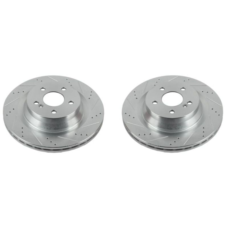 Power Stop 12-18 Mercedes-Benz CLS550 Rear Evolution Drilled & Slotted Rotors - Pair