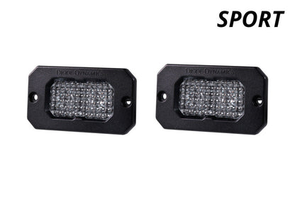 Diode Dynamics Stage Series 2in LED Pod Sport - White Combo Flush RBL (Pair)