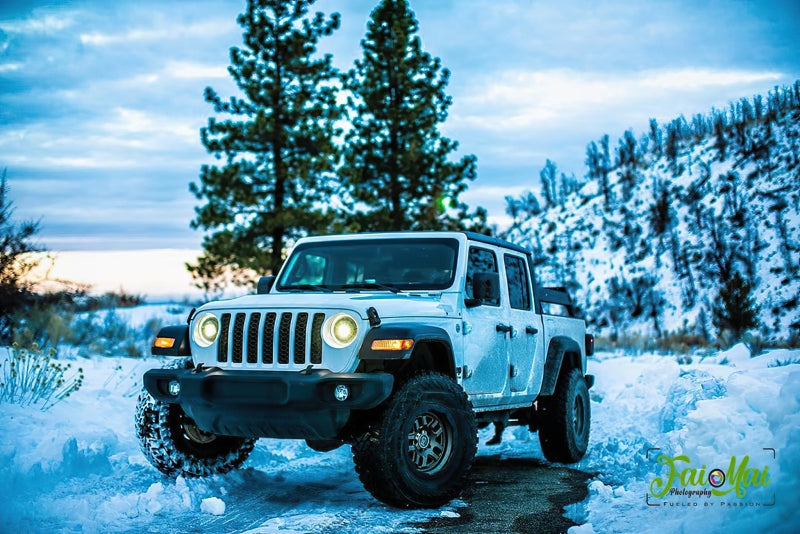 Oracle Oculus Bi-LED Projector Headlights for Jeep JL/Gladiator JT - Matte Blk - 5500K SEE WARRANTY