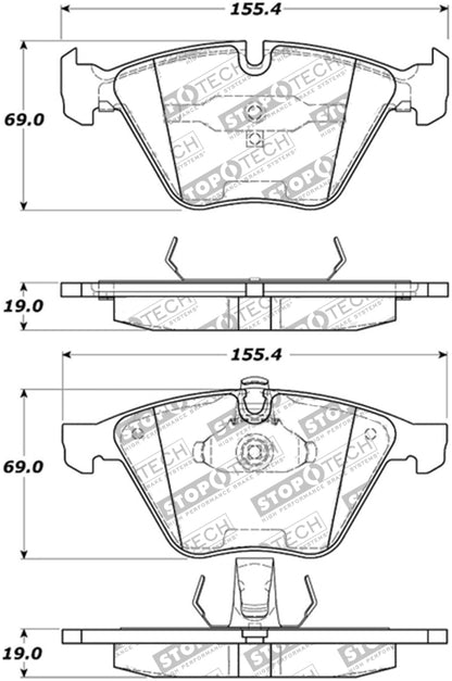 StopTech Performance 07-09 BMW E90/E92/E93 335i Coupe/Sedan Front Brake Pads D918