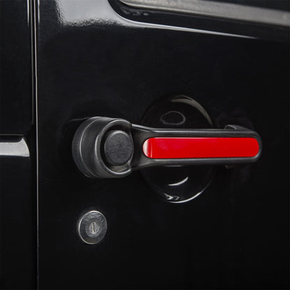 Rugged Ridge Door Handle Inserts Red 07-18 Jeep Wrangler JK 4Door