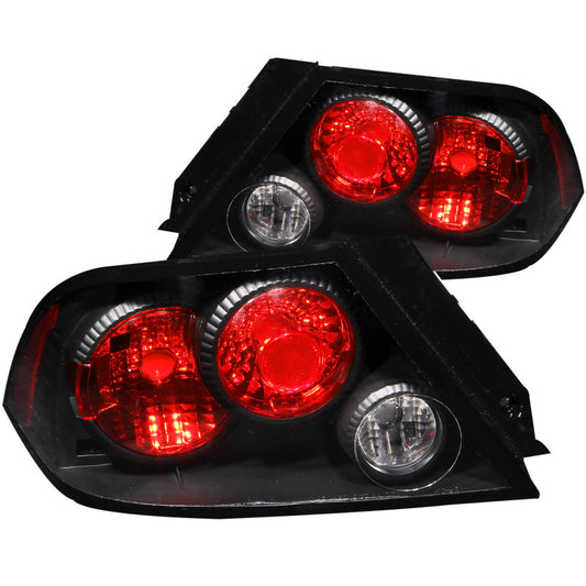 ANZO 2002-2003 Mitsubishi Lancer Taillights Black