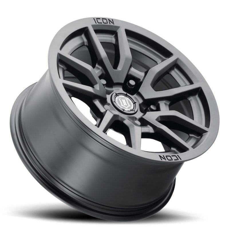 ICON Vector 5 17x8.5 5x5 -6mm Offset 4.5in BS 71.5mm Bore Satin Black Wheel