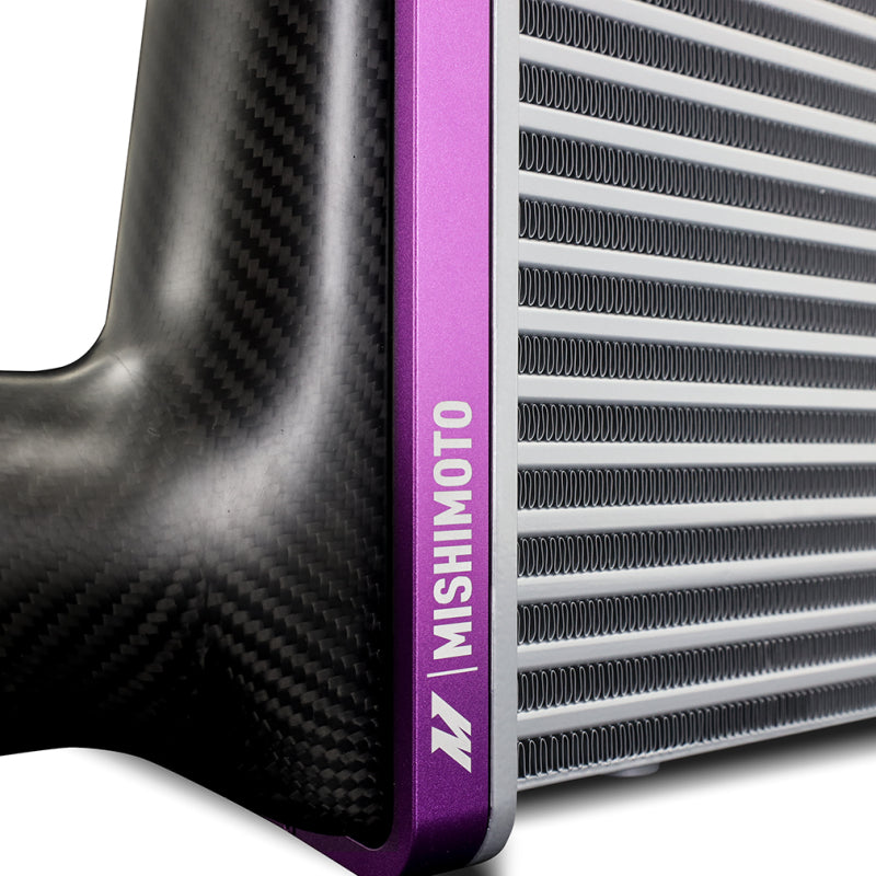 Mishimoto Universal Carbon Fiber Intercooler - Matte Tanks - 525mm Black Core - C-Flow - R V-Band