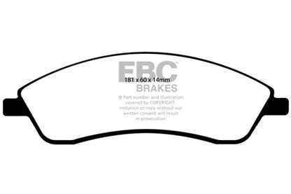 EBC 06-07 Cadillac CTS 2.8 (Sports Suspension) Yellowstuff Front Brake Pads