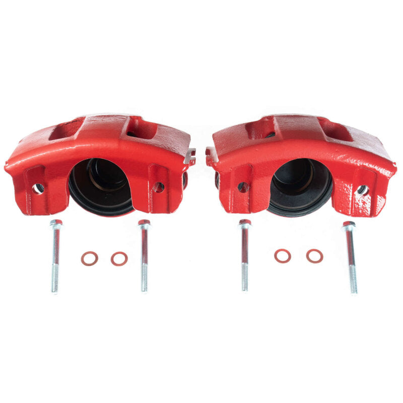 Power Stop 90-01 Jeep Cherokee Front Red Calipers w/o Brackets - Pair