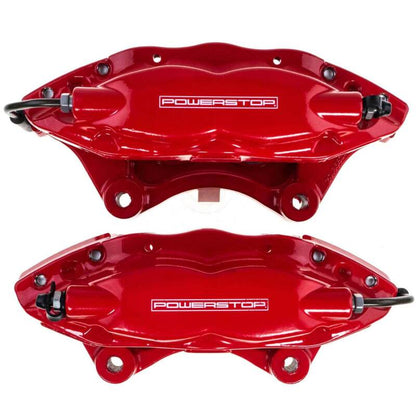 Power Stop 09-15 Cadillac CTS Rear Red Caliper - Pair w/o Bracket