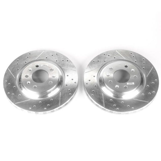 Power Stop 06-07 Cadillac CTS Front Evolution Drilled & Slotted Rotors - Pair