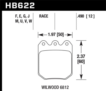 Hawk Wilwood DLS 6812 DTC-30 Brake Pads