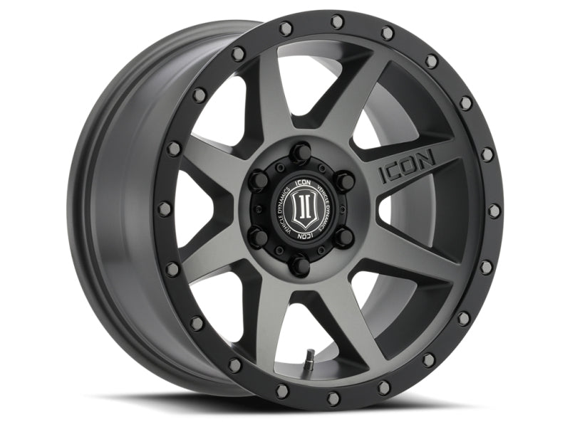 ICON Rebound 18x9 6x5.5 0mm Offset 5in BS 106.1mm Bore Titanium Wheel