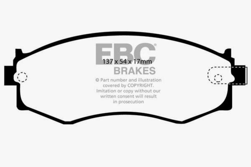 EBC 91-97 Infiniti G20 2.0 Redstuff Front Brake Pads