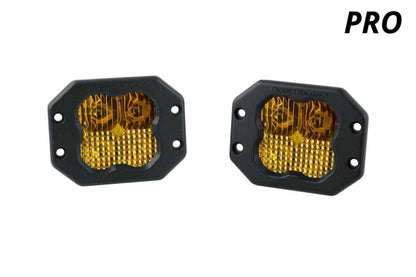 Diode Dynamics SS3 Pro ABL - Yellow Flood Flush (Pair)