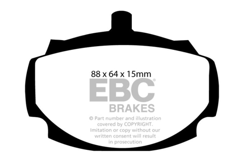 EBC 62-81 Mg MGB 1.8 Redstuff Front Brake Pads