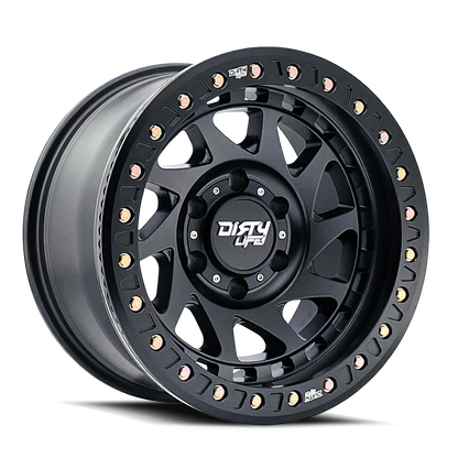 Dirty Life 9313 Enigma Race 17x9 / 6x139.7 BP / -12mm Offset / 106mm Hub Matte Black Wheel