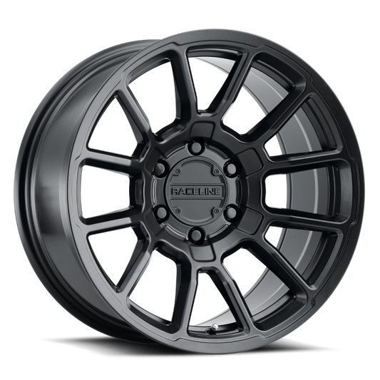 Raceline 950B Gauge 20x9in / 8x165.1 BP / 0mm Offset / 125.2mm Bore - Satin Black Wheel