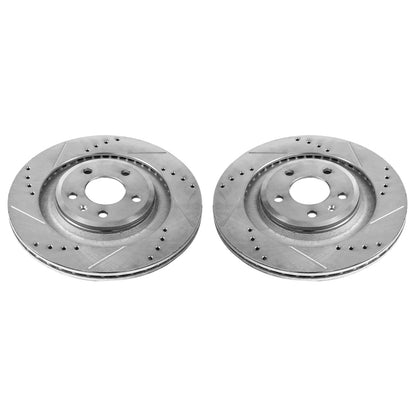 Power Stop 10-11 Audi S4 Rear Evolution Drilled & Slotted Rotors - Pair